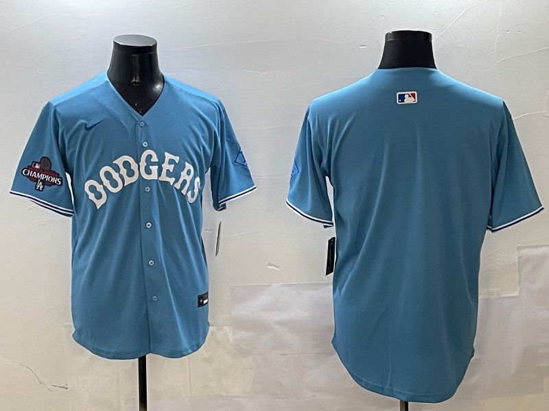 Men Los Angeles Dodgers Blank Light Blue Throwback Game 2025 Nike MLB Jersey style 19->los angeles dodgers->MLB Jersey